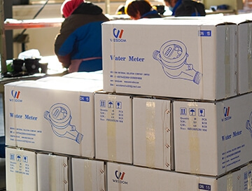Contadores de agua empaquetados enviados a Filipinas